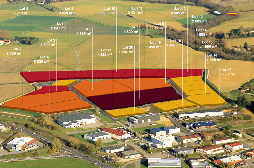 Terrain de 1500 m² à 14000 m²